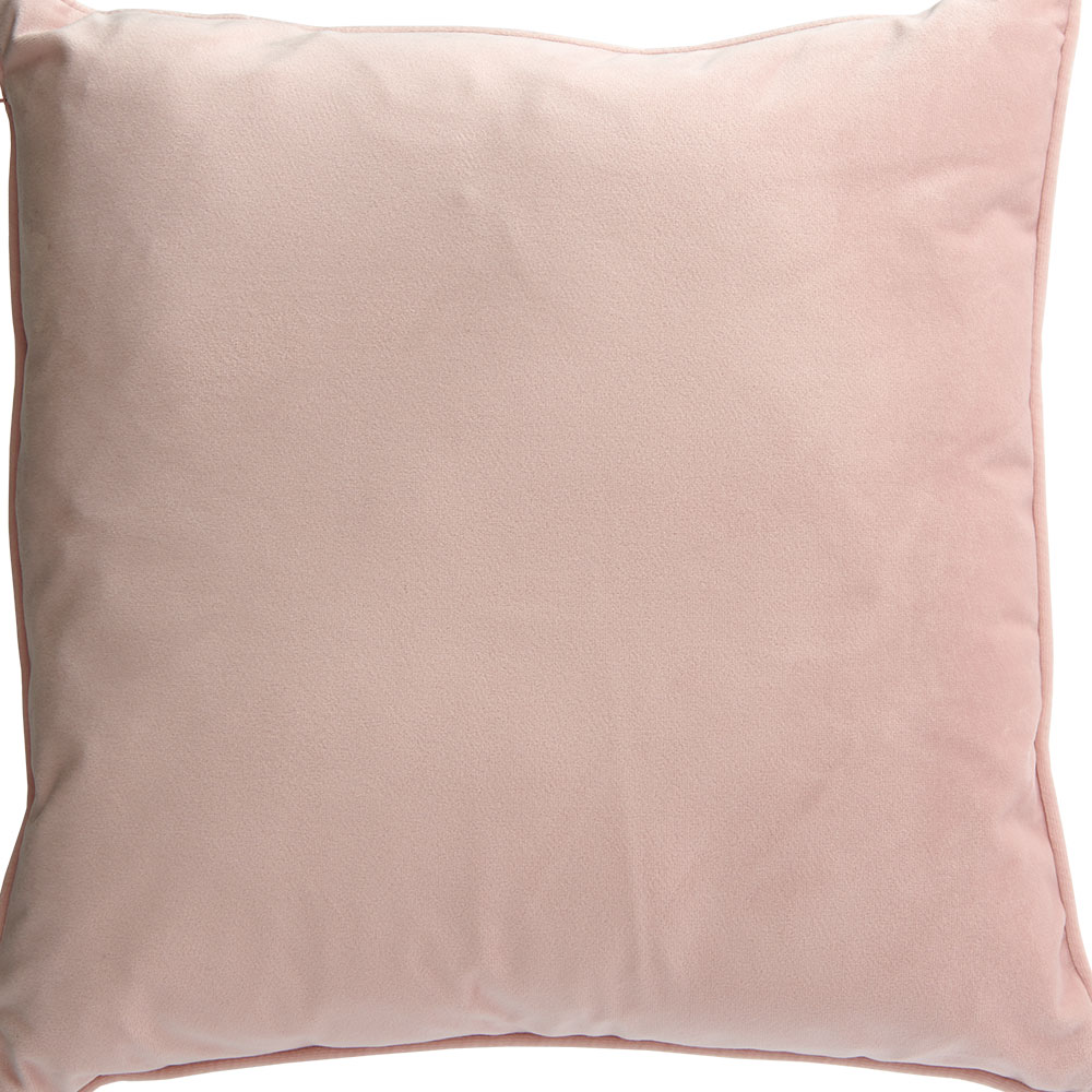 Wilko Pink Velour Cushion 55 x 55cm Image 2