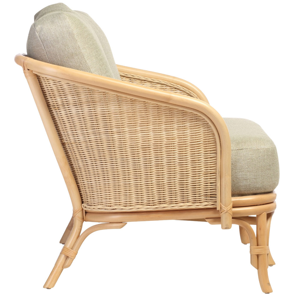 Desser Furniture Royal 2 Seater Roma Sage Natural Rattan Sofa Image 4