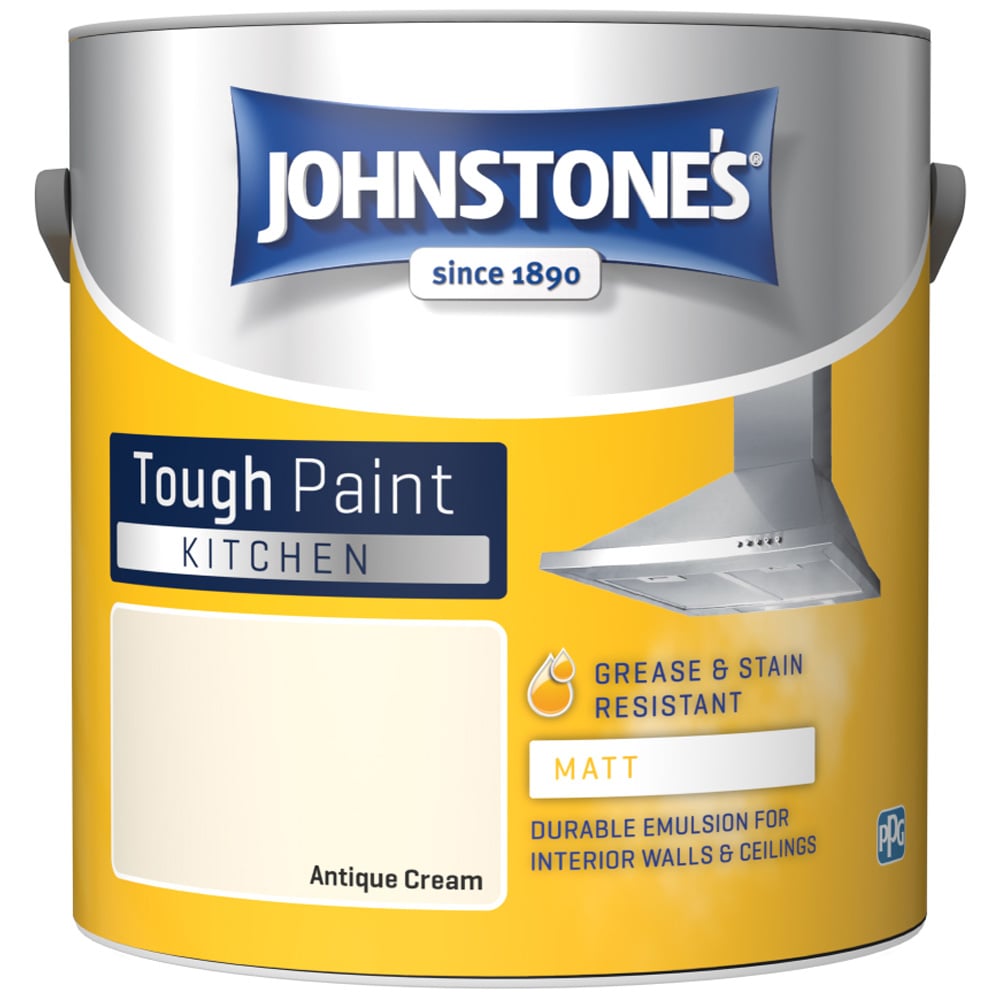 Johnstone's Kitchen Antique Cream Matt Emulsion Paint 2.5L Image 2