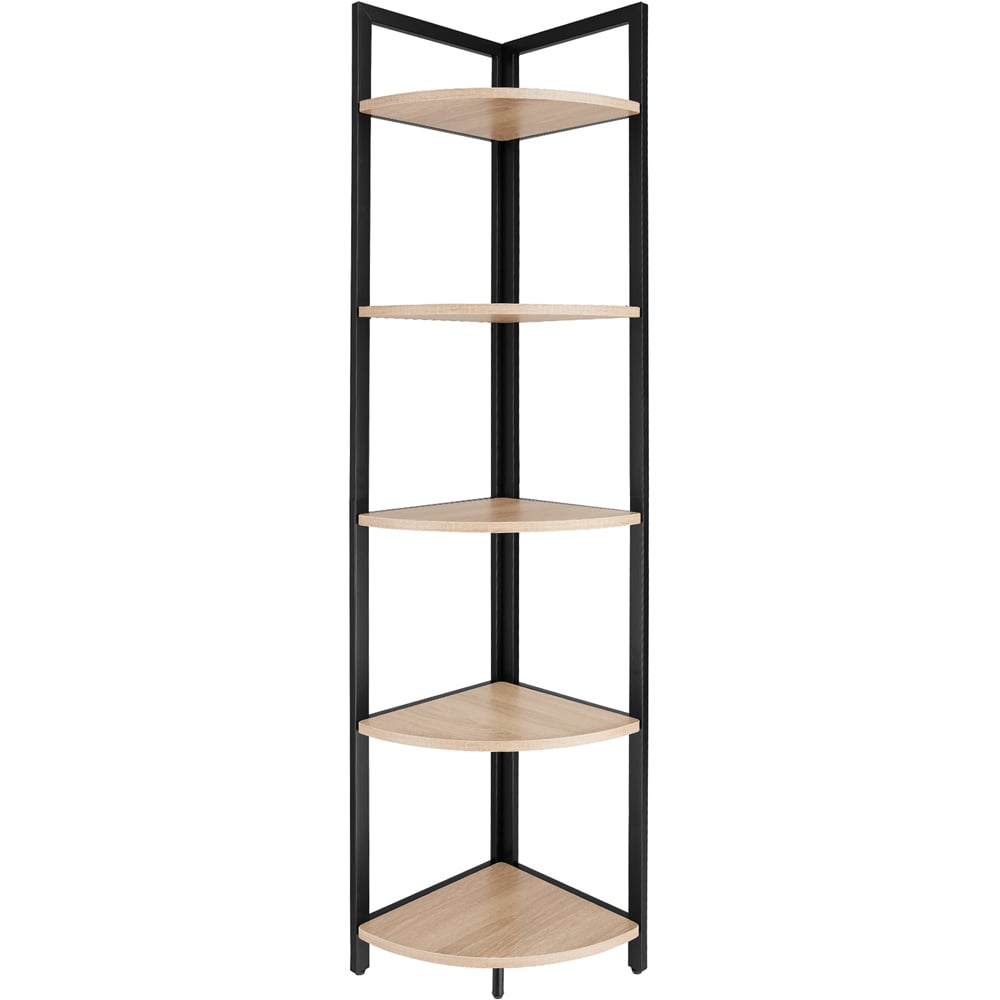 tectake Castlebar 5 Shelf Oak Sonoma Corner Shelving Unit Image 2