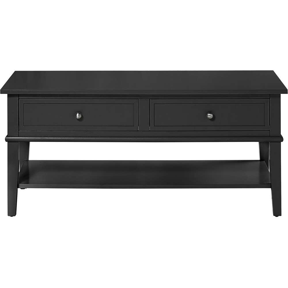 Dorel Franklin 2 Drawer Single Shelf Black Coffee Table Image 3