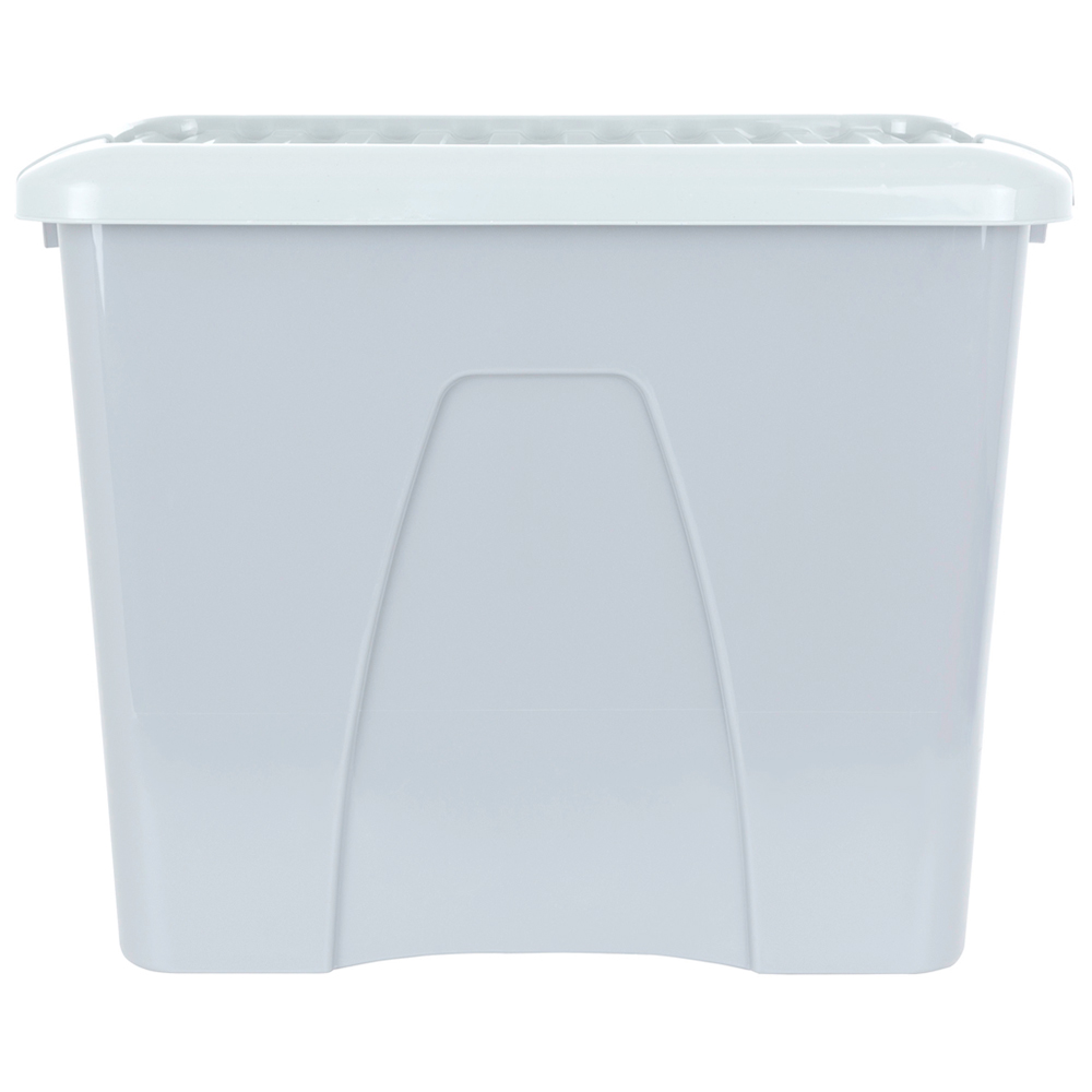 Wham 75L Soft Grey Home Upcycle Storage Box with Lid 2 Pack Image 2