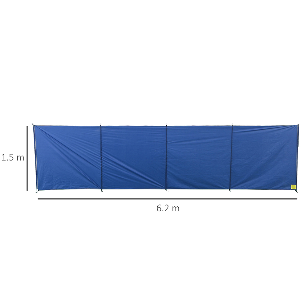 Outsunny 6.2 x 1.5m Camping Tent Wind Wall Image 6