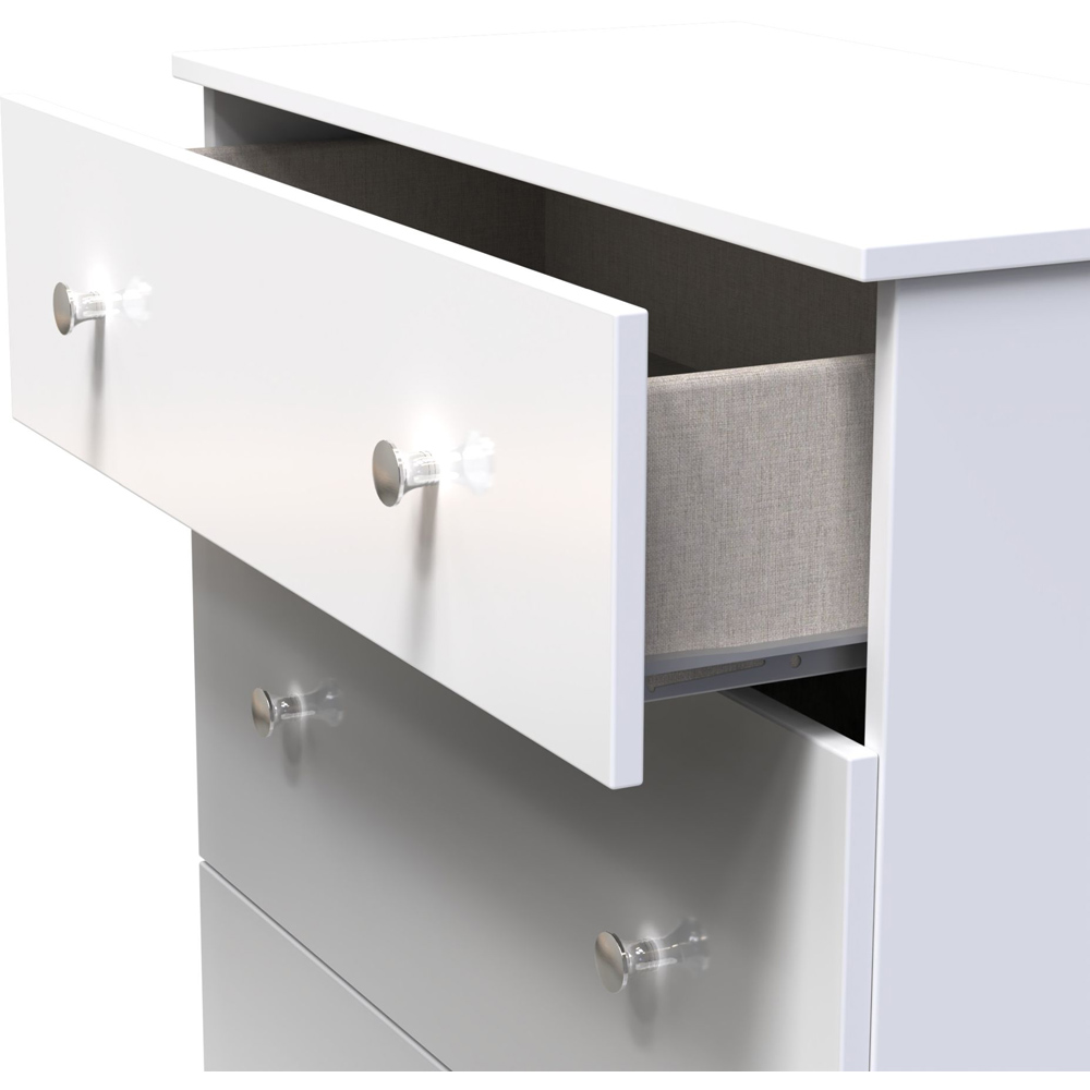 Crowndale Yarmouth 3 Drawer White Deep Chest Ready Assembled Image 6