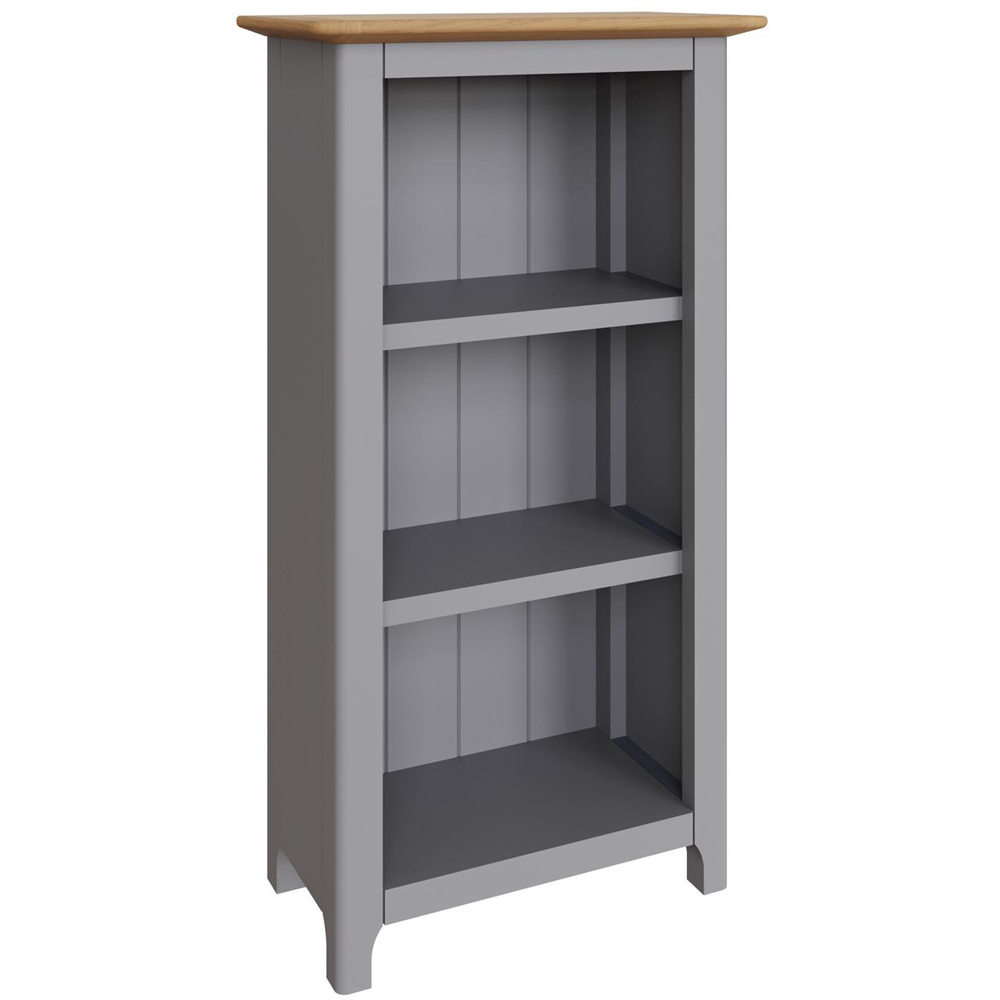 FWStyle Taberno 3 Shelf Dove Grey and Oak Bookcase Image 2
