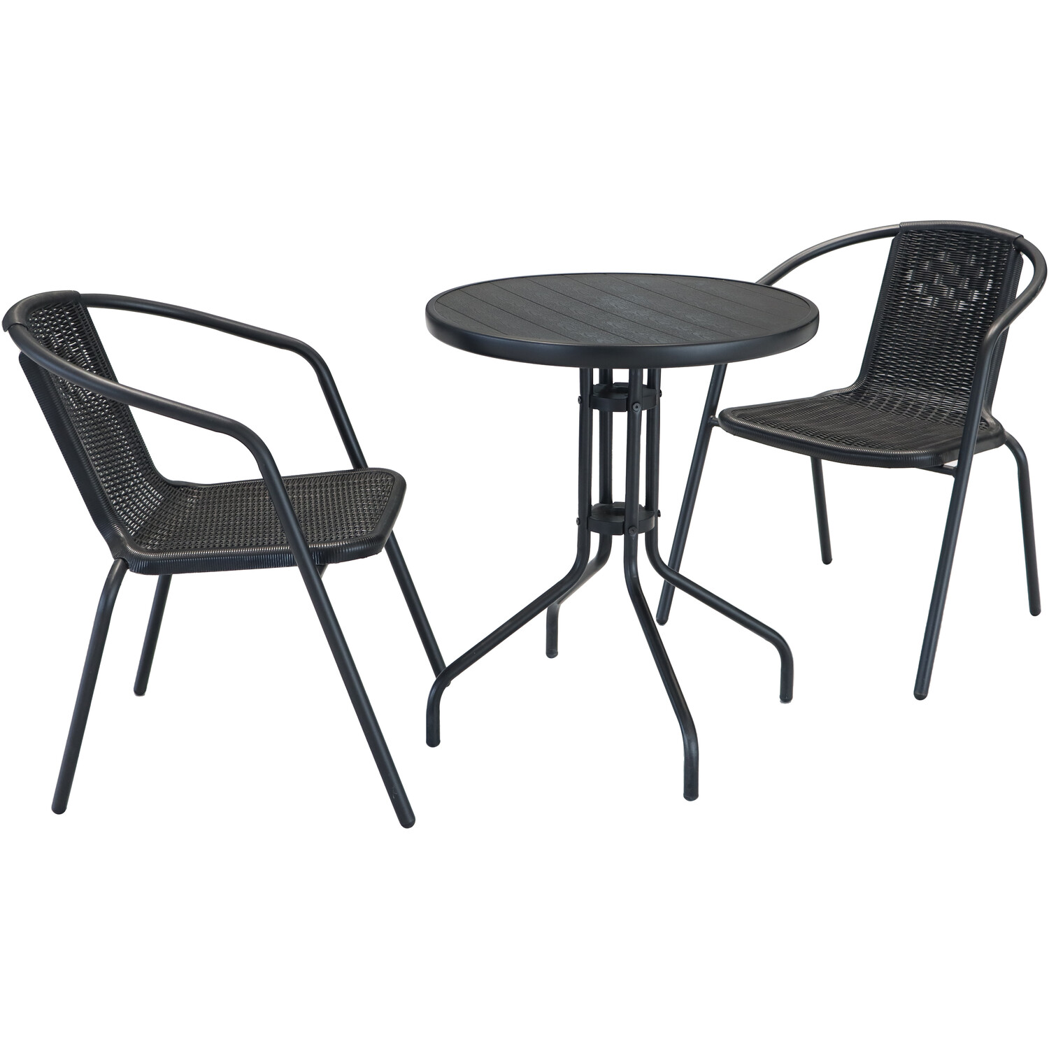 Pisa Bistro Set - Black Image 3