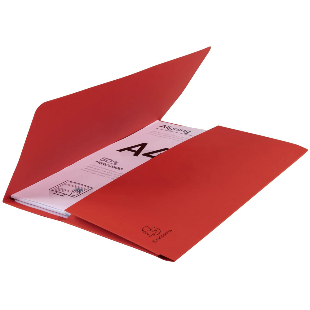 Exacompta Forever Red Recycled A4 Document Wallet 10 Pack Image 2