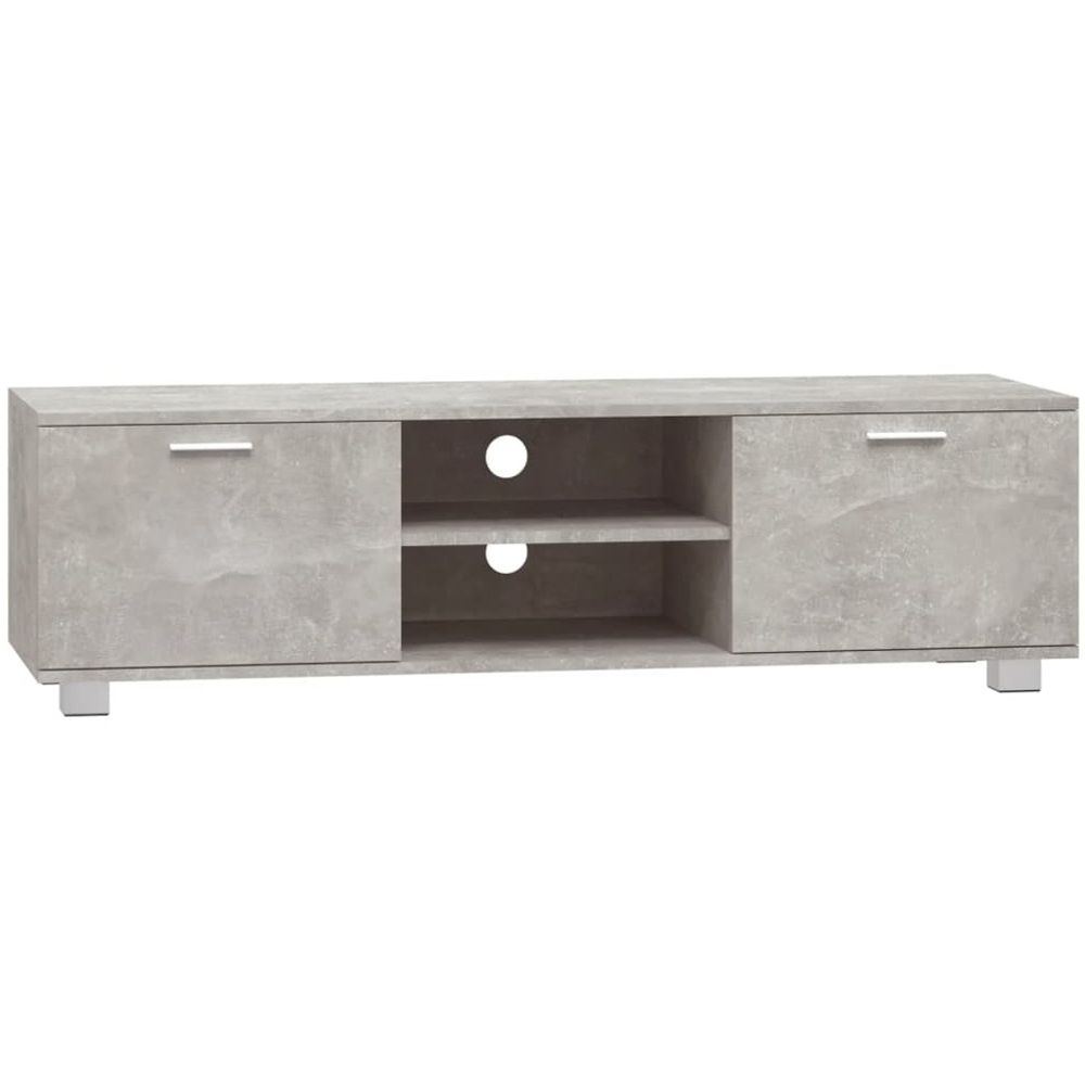 vidaXL 2 Door 2 Shelf Concrete Grey TV Cabinet Image 2