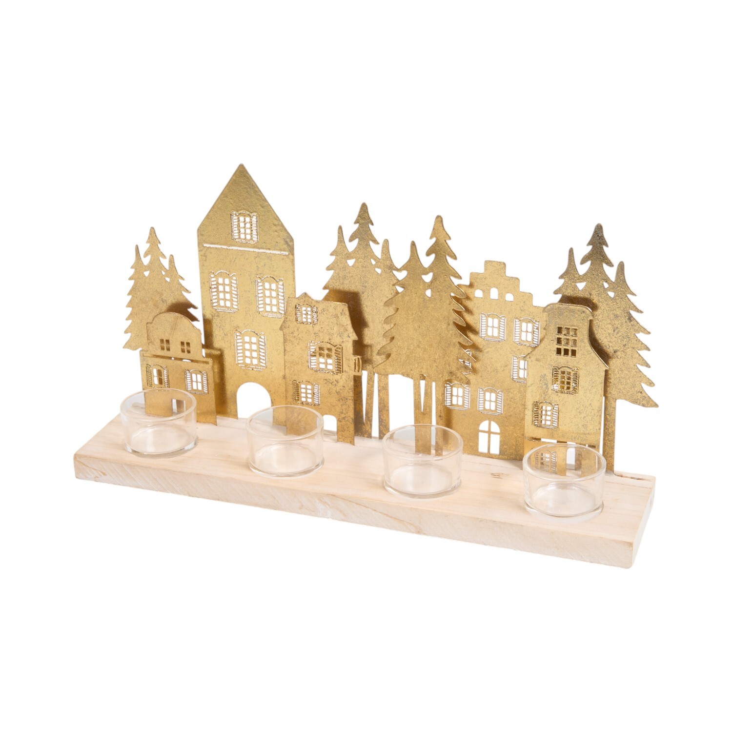 Gold Forest Tealight Holder Gold Image 5