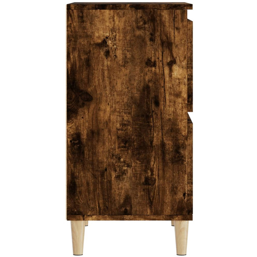 vidaXL 4 Door Smoked Oak Sideboard Set of 3 Image 8