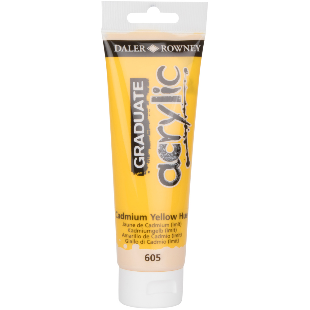 Daler Rowney Graduate Acrylic Paints 120ml - Cadmium Yellow Hue Image