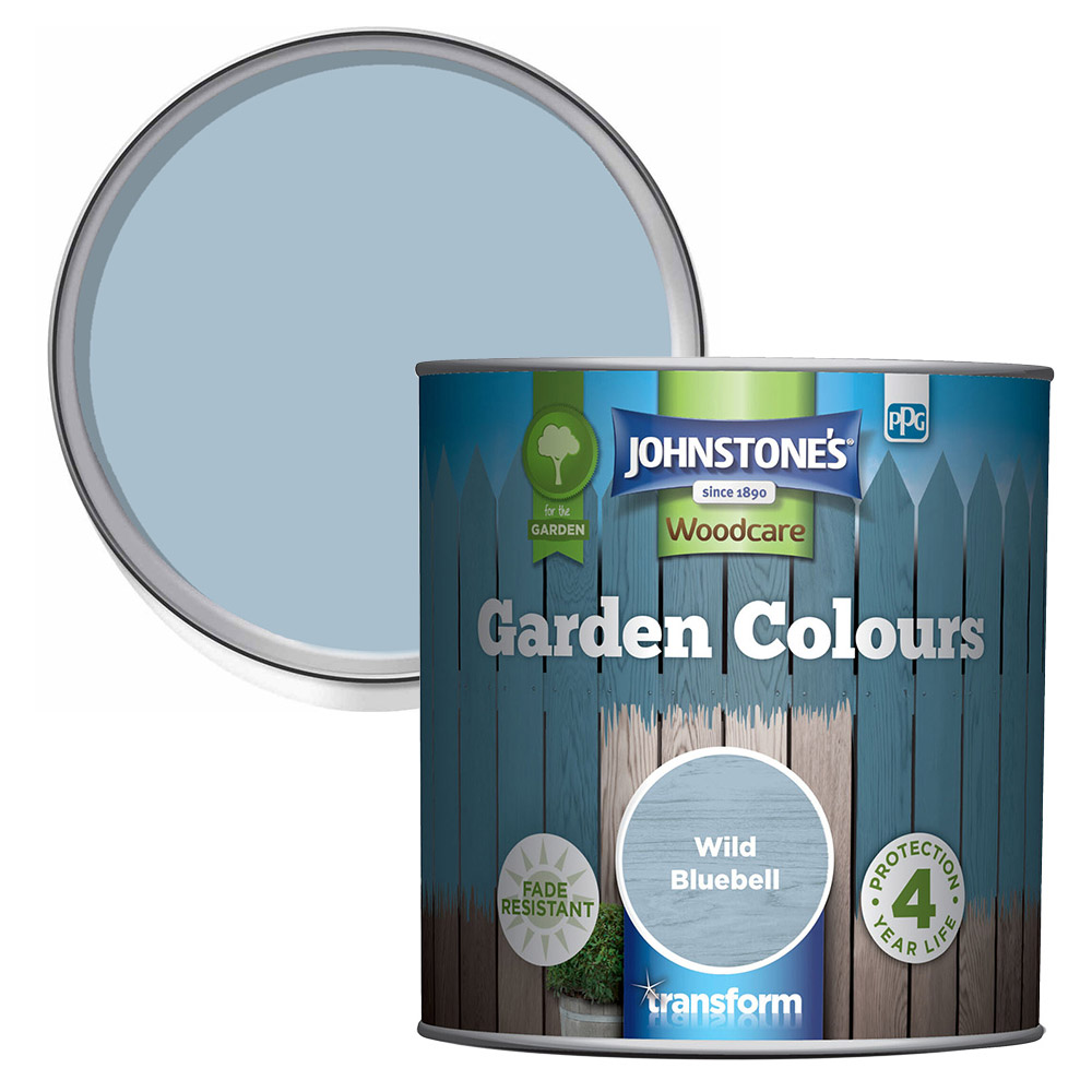 Johnstone's Woodcare Wild Bluebell Garden Colours Paint 1L Image 1