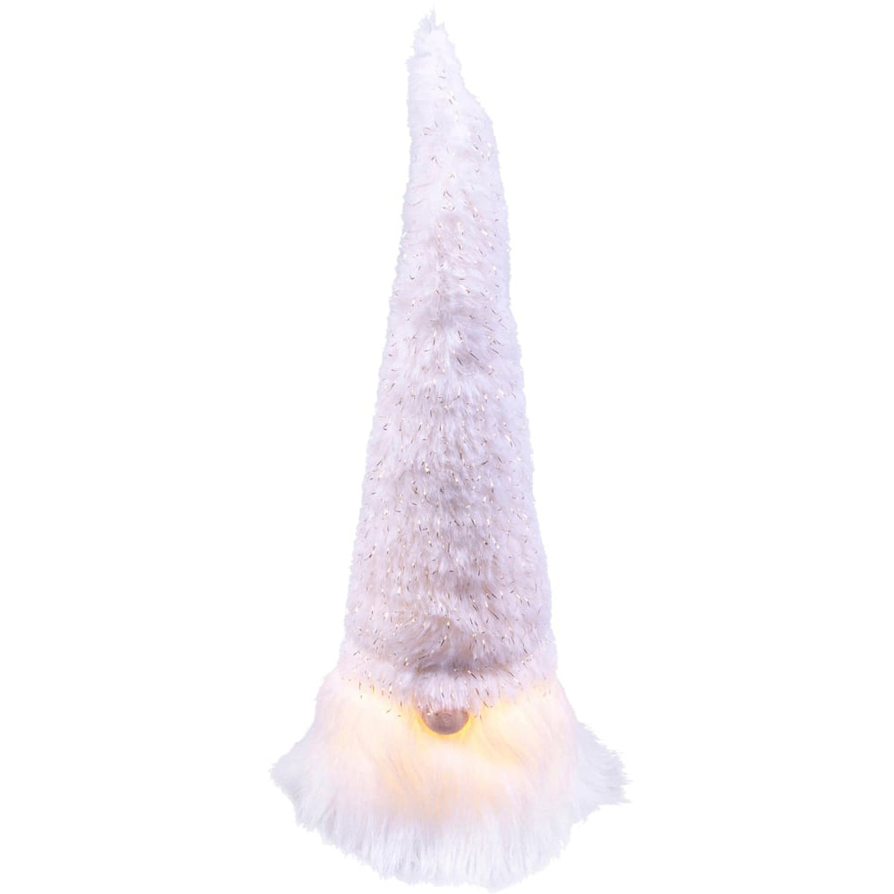 St Helens White Light Up Gonk Christmas Decoration 22cm Image 2