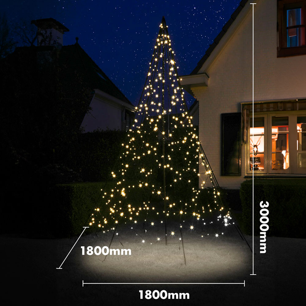 Fairybell 9.8ft Twinkling LED Outdoor Christmas Tree Image 2