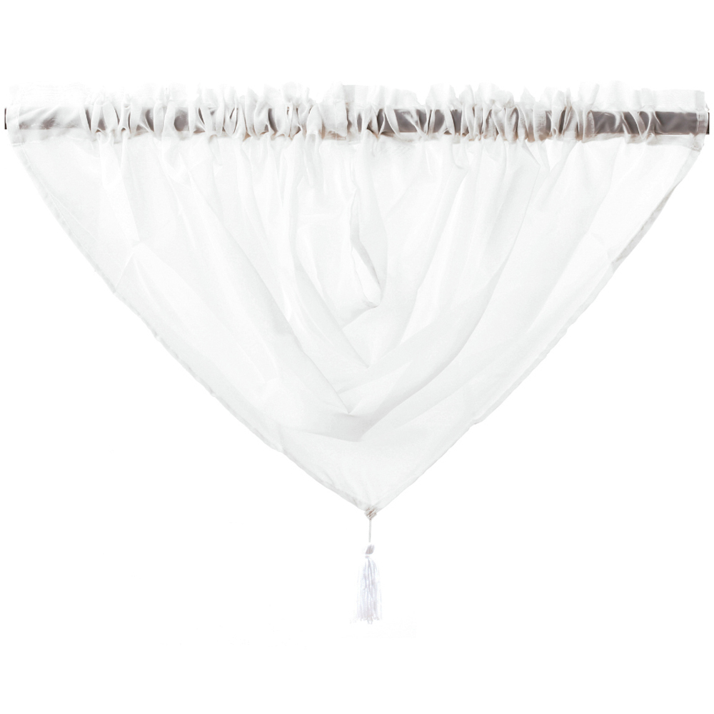 Velosso Riva White Swag Curtain 112 x 99cm Image 2
