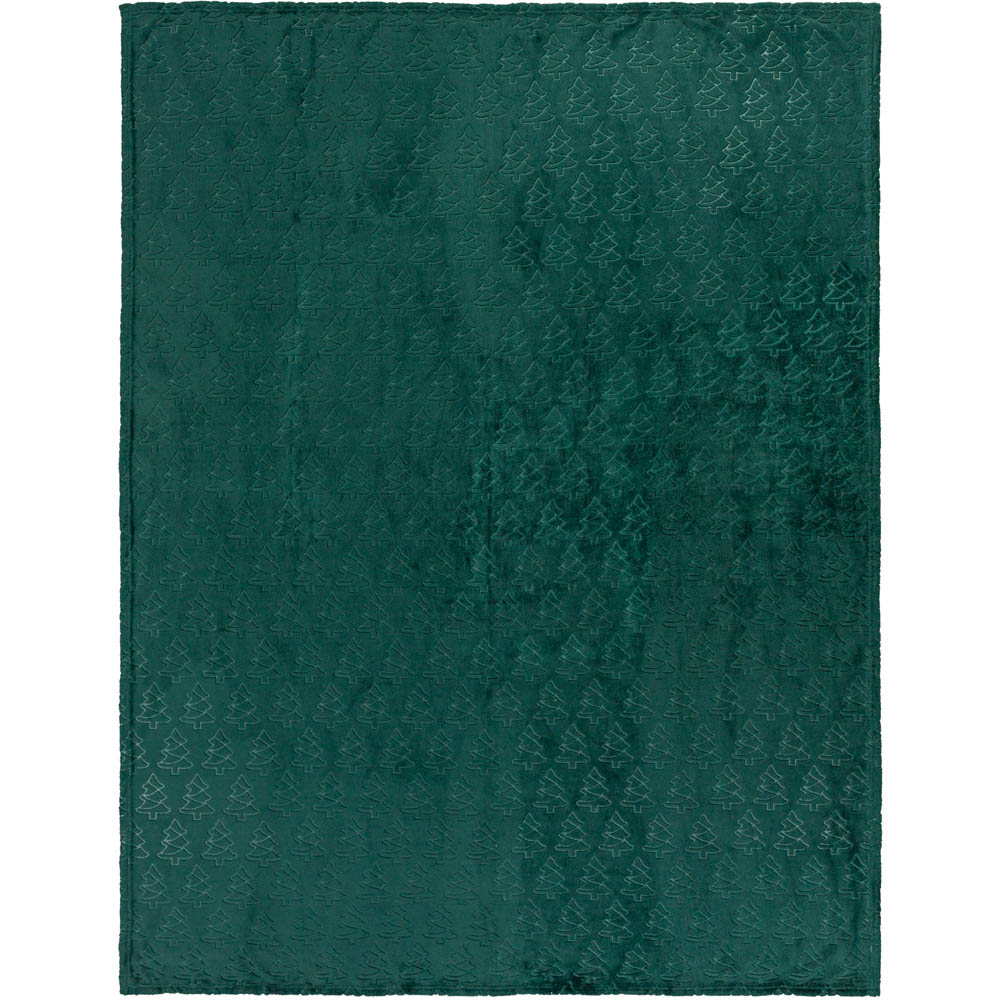 Furn Emerald Festive Trees Fleece Throw 140 x 180cm Image 3