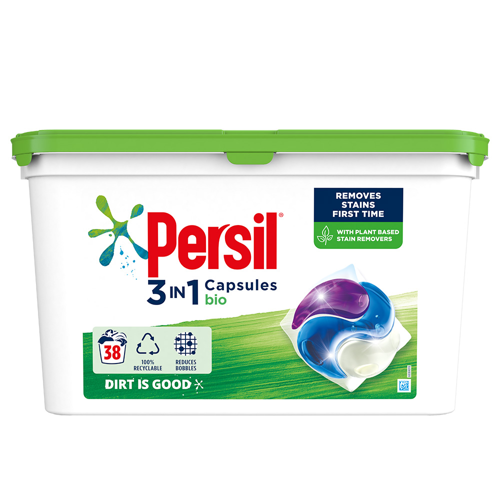Persil Bio 3-in-1 Laundry Washing Capsules 38 Washes Image 2