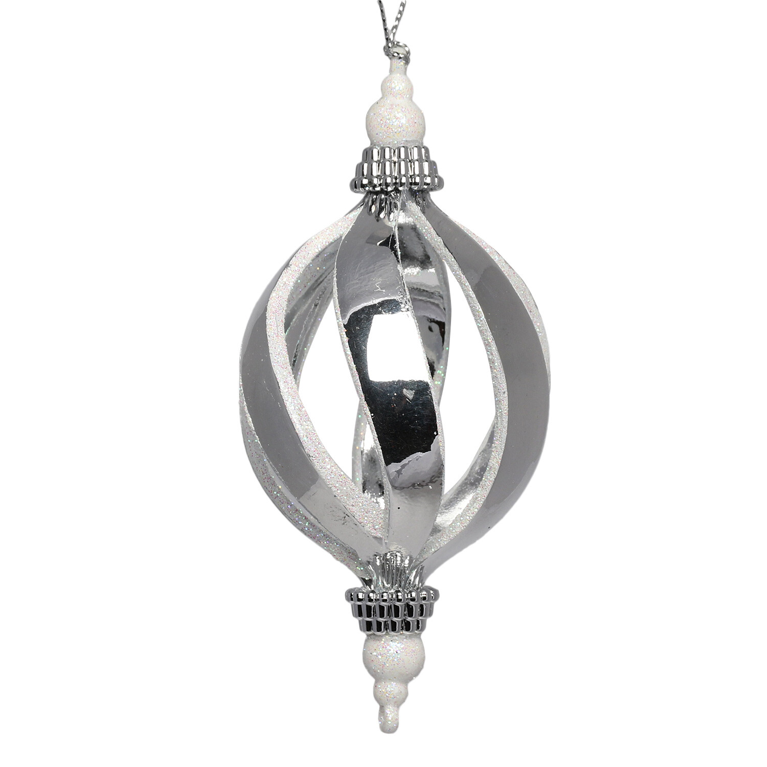Single Midnight Fantasy Silver Droplet Ornament in Assorted styles Image 2