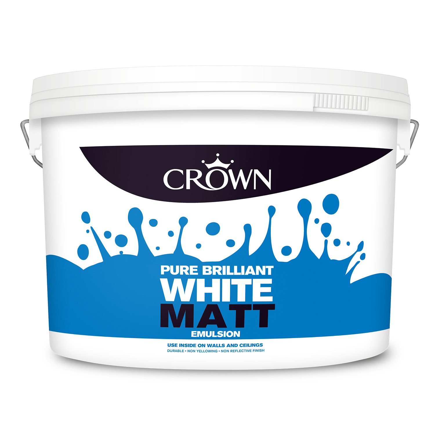 Crown Matt Emulsion Paint - Pure Brilliant White / 10l Image