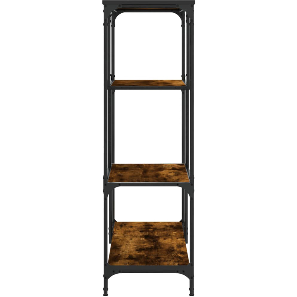 vidaXL 3 Open Shelf Dark Brown Bookshelf Image 4