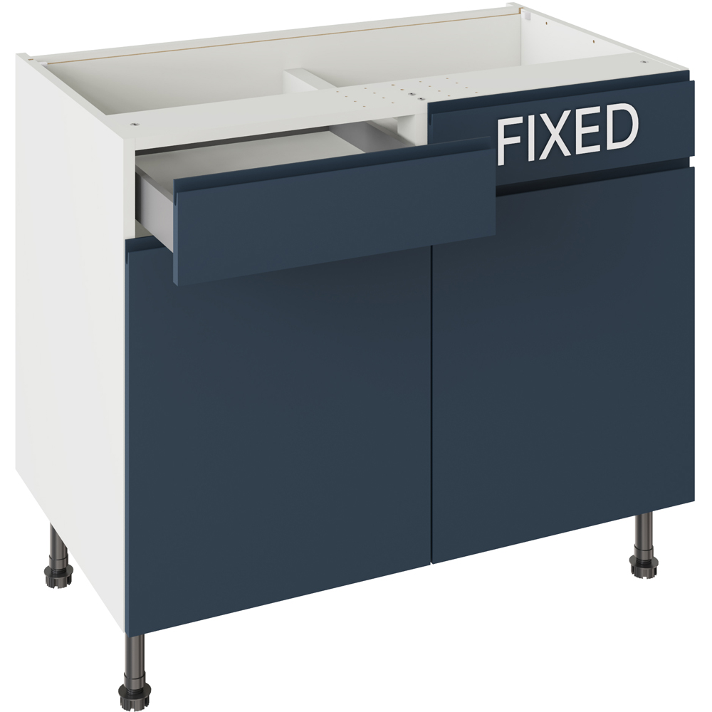 Kitchen Kit J-Pull Indigo Blue Drawerline Base Cabinet 1000mm Image 3