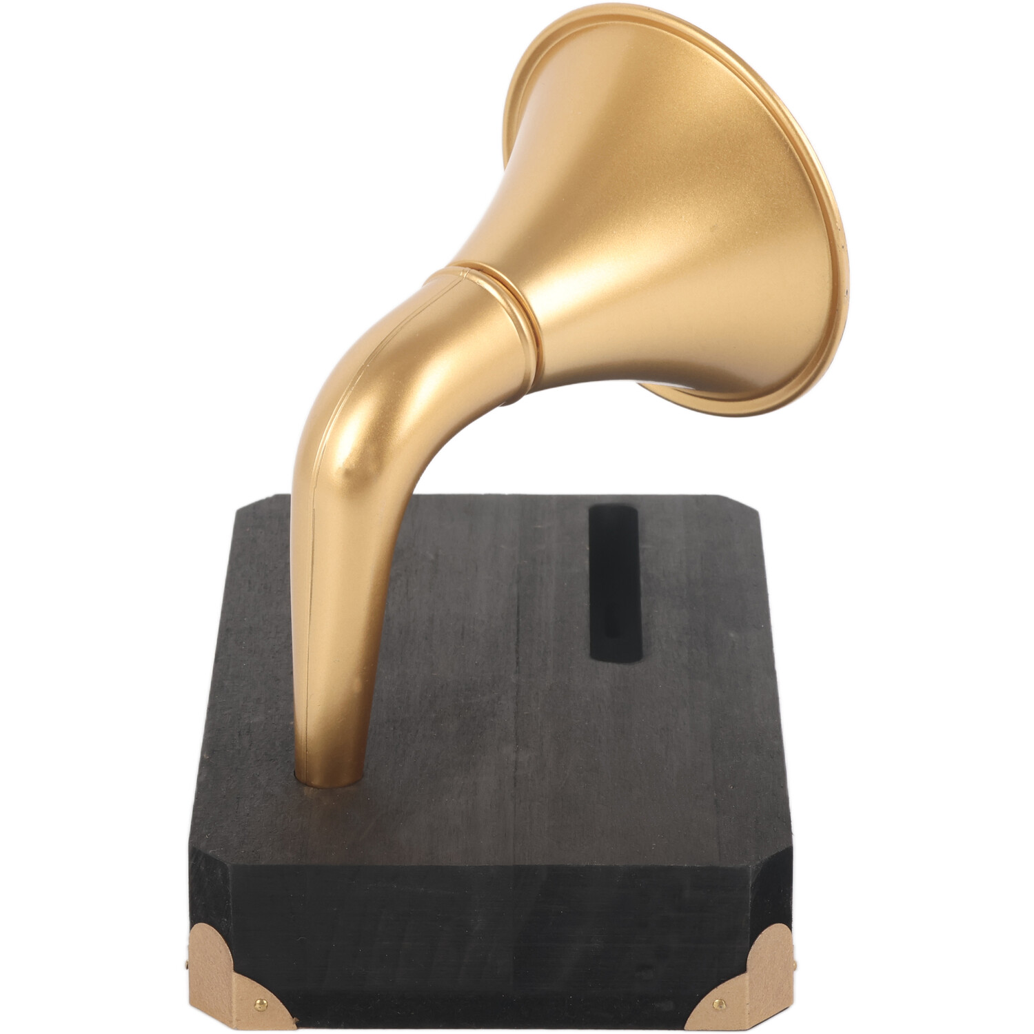 Wooden Amplifier Phone Stand Gold Image 2