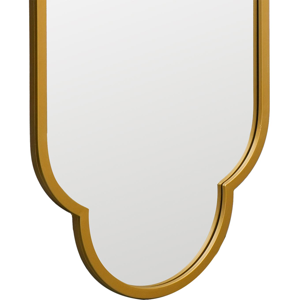 MirrorOutlet The Duplici Gold Metal Double Arched Oval Outdoor Garden Wall Mirror 150 x 52cm Image 5