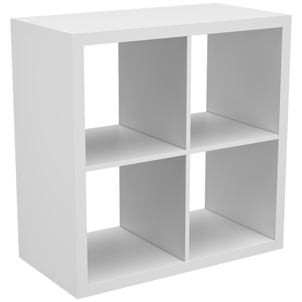 Clever Cube 4 Shelf White Square Storage Unit Image 2