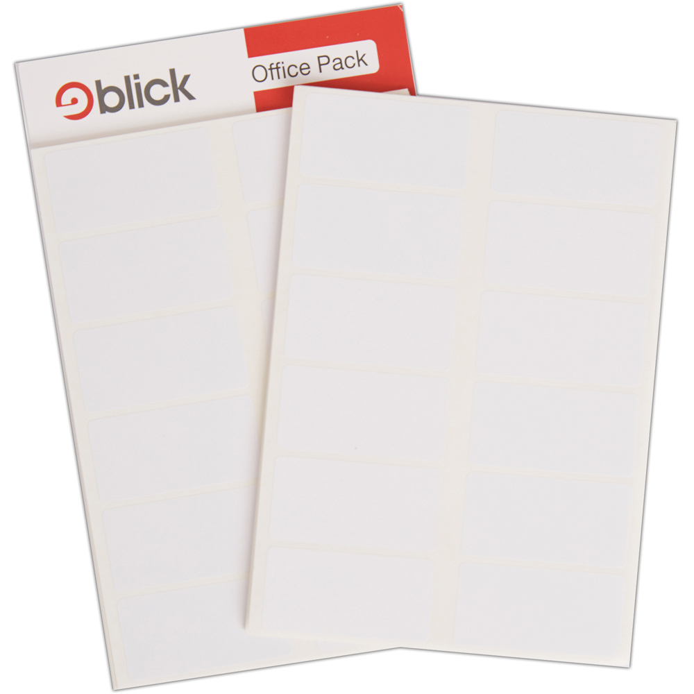 Blick White Rectangular Self Adhesive Office Label 25 x 50mm 400 Pack Image 4