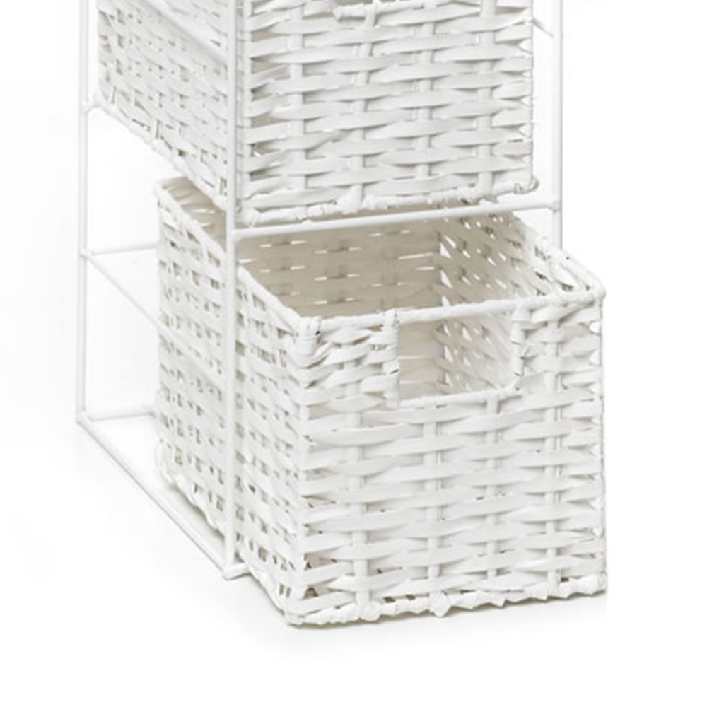 Wilko White Split Wood 4 Drawer Storage Unit Wilko