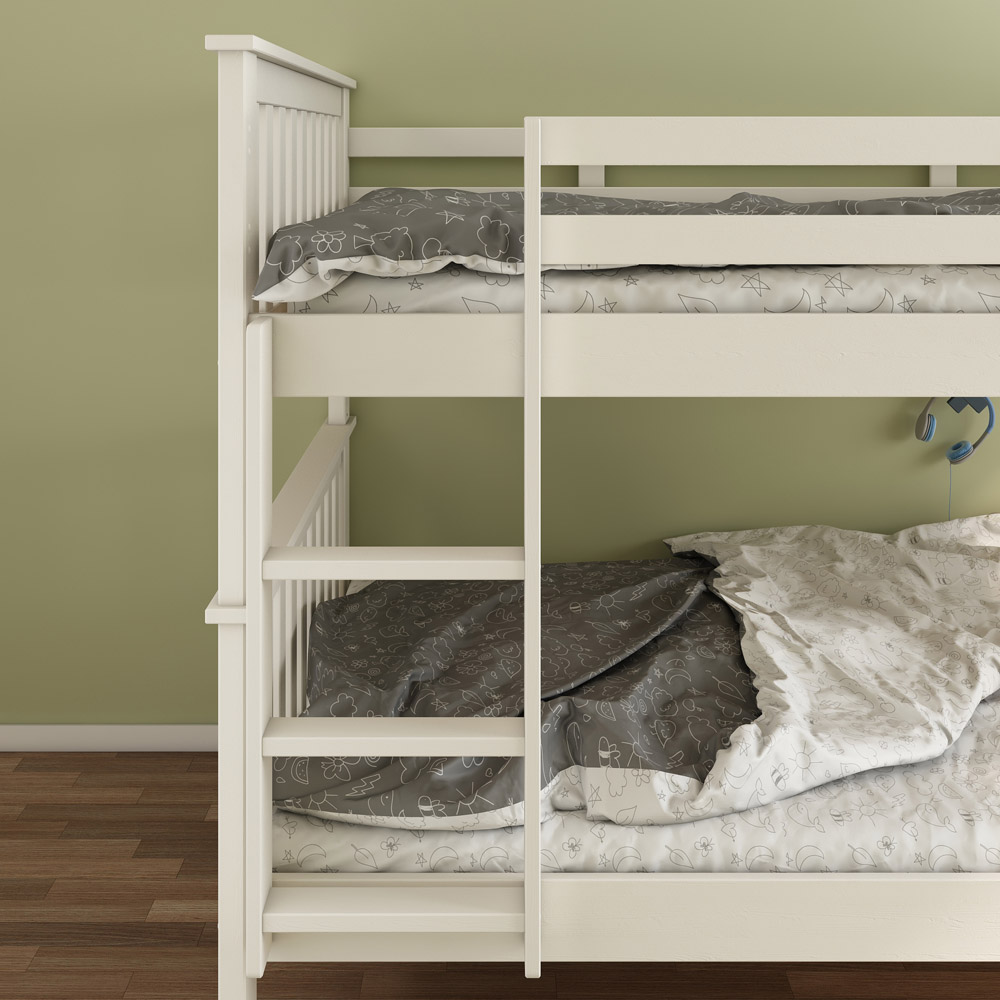 Oslo Quadruple White Bunk Bed with Orthopaedic Mattresses Image 4