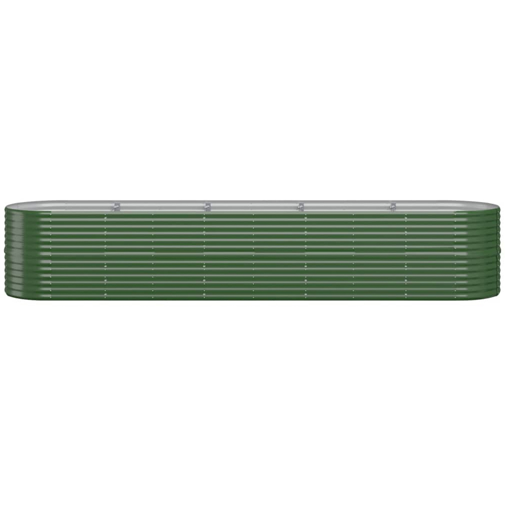 vidaXL Green Galvanised Steel Raised Garden Bed 68 x 368 x 80cm Image 2