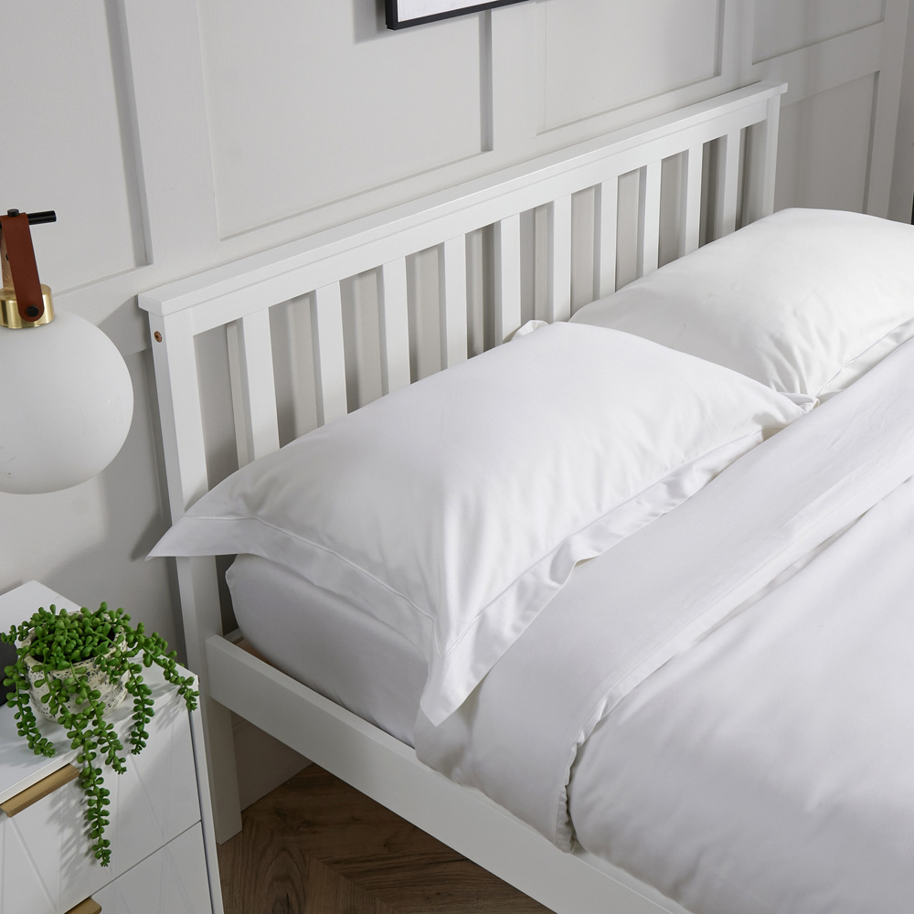 Home Source Florida Small Double White Low End Bed Frame Image 3