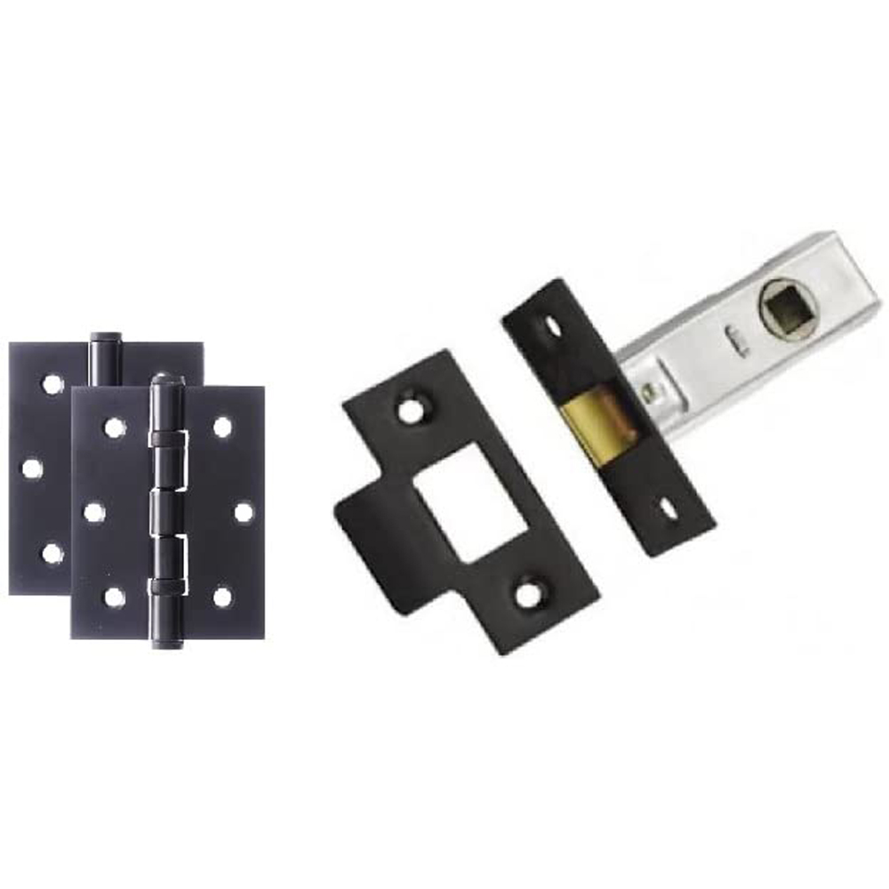 Golden Grace Matt Black Astrid Twist Bathroom Door Handle Set Image 3