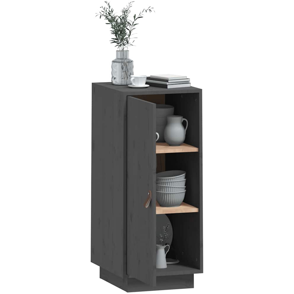 vidaXL Single Door Grey Wooden Sideboard Image 6