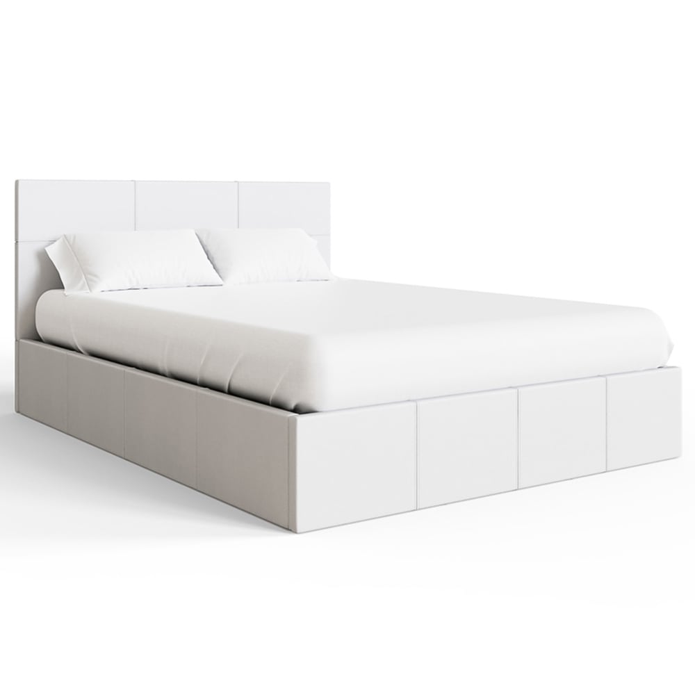 GFW Double White Side Lift Ottoman Bed Image 2