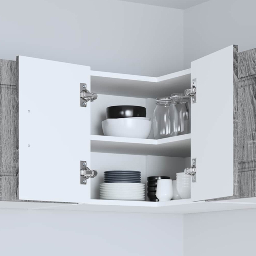 vidaXL Kalmar 2 Door Grey Sonoma Wall Kitchen Cabinet Image 1