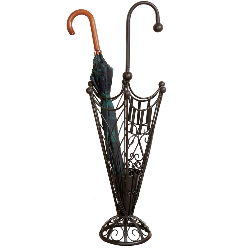 Dibor Black Iron Umbrella Stand Image 1