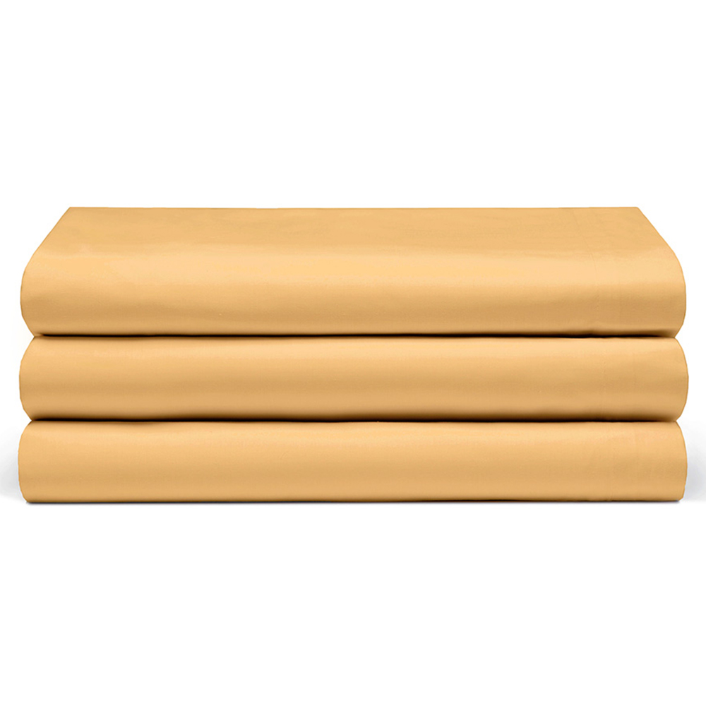 Serene Single Saffron Flat Bed Sheet Image 1