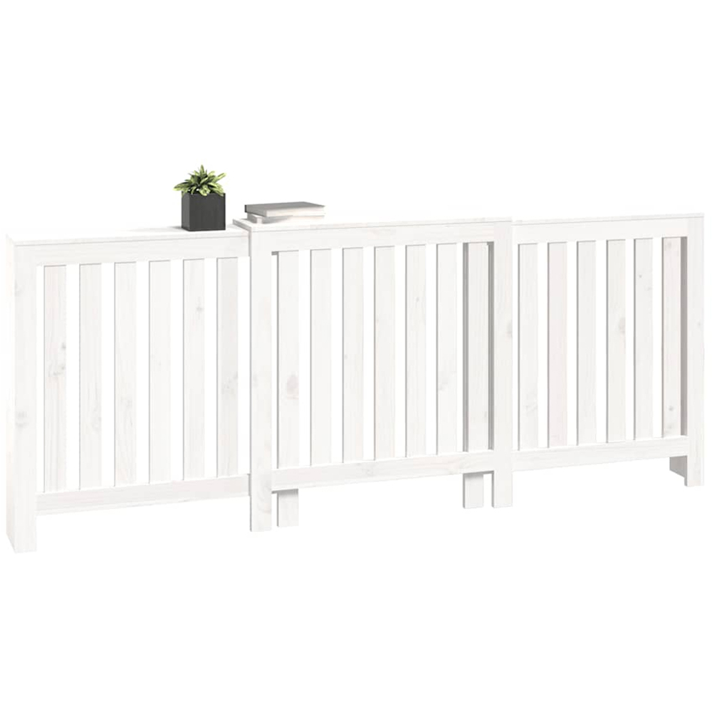 vidaXL White Pine Wood Radiator Cover 850 x 2100mm Image 3