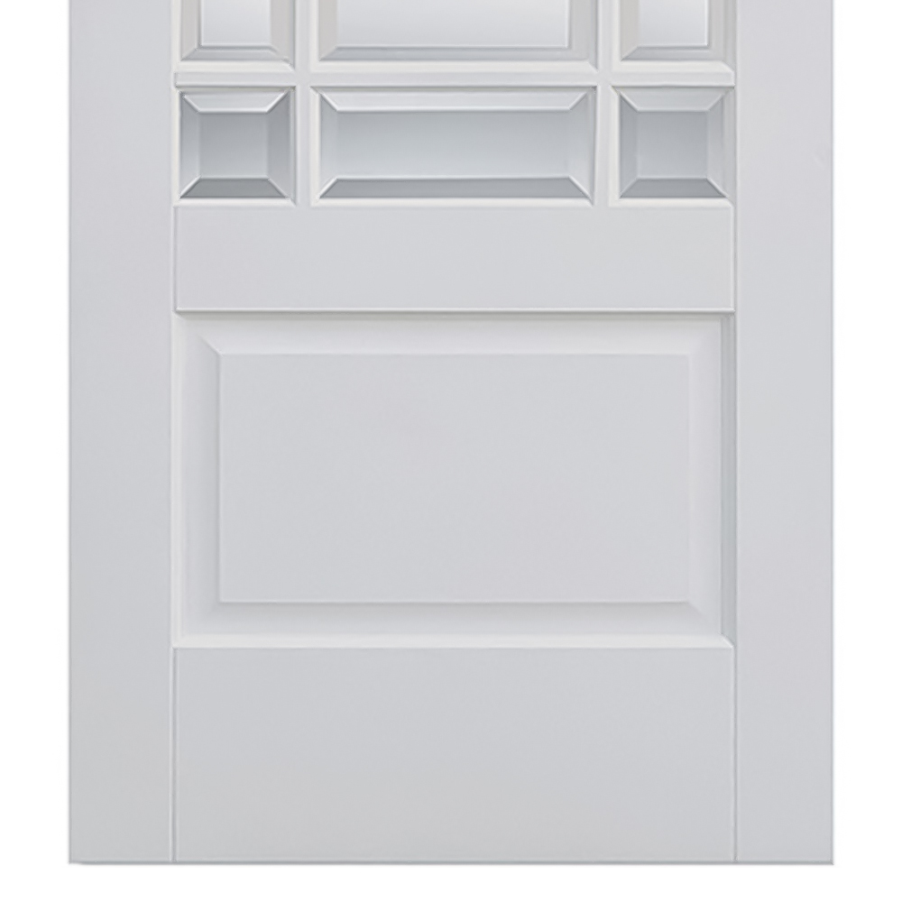 LPD Doors Downham White 9L Clear Bevelled Glass Primed Internal Door 1981 x 826mm Image 3