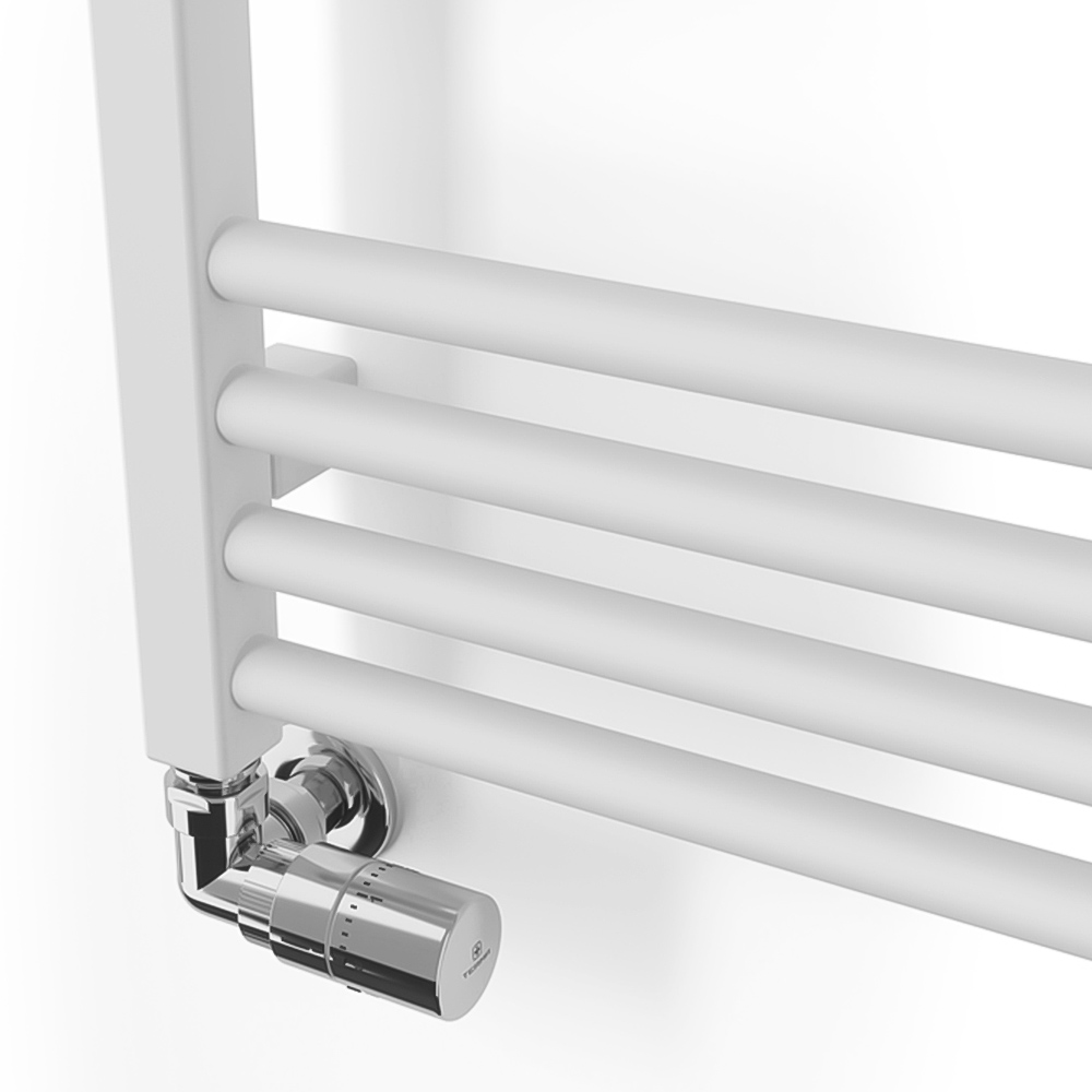 Terma Fiona 1323BTU Soft Matt White Heated Towel Rail 900 x 500mm Image 3