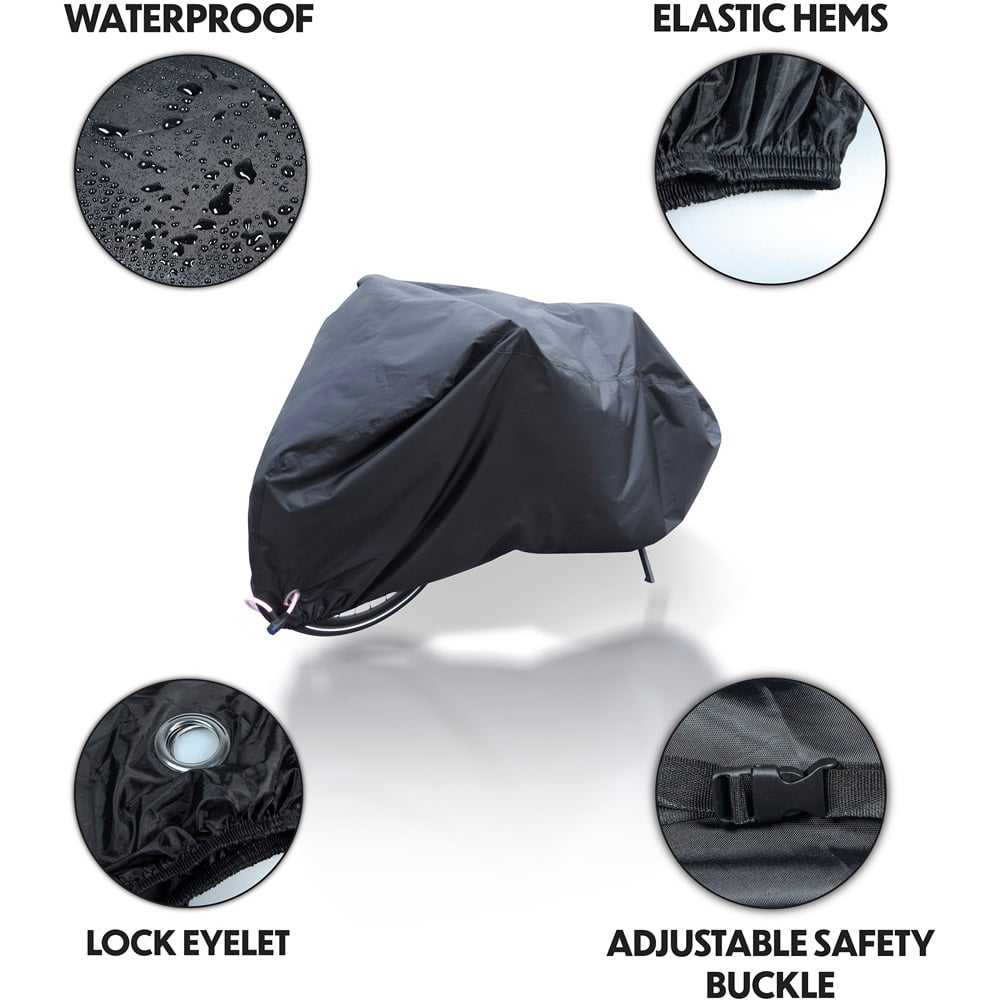 St Helens Black All Weather Small Bicycle Cover with Carry Bag Image 5