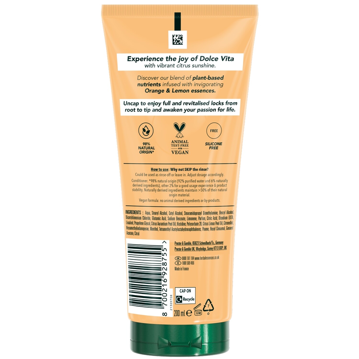 Herbal Essences Dolce Vita Volume Conditioner 200ml Image 2