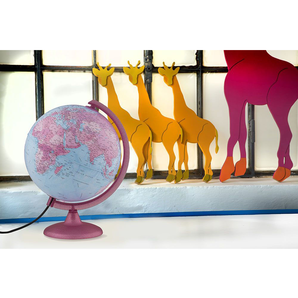 Nova Rico Pink Illuminated Globe 25cm Image 3