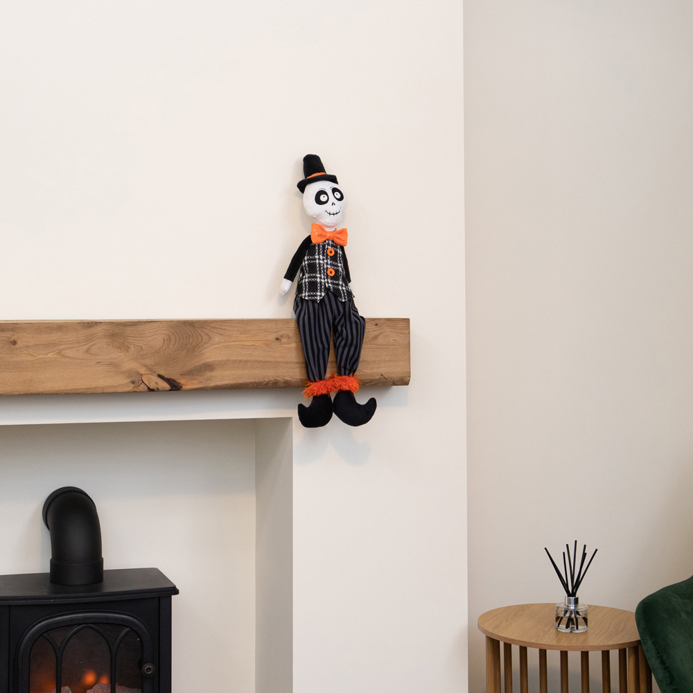 Samuel Alexander Mr Bones Seated Halloween Decoration with Dangly Legs 60cm Image 8