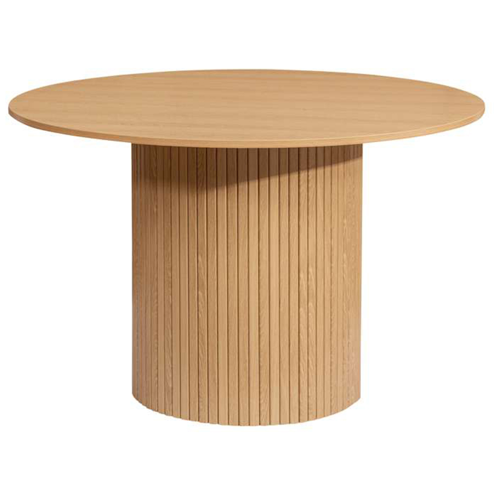 Birlea Axel 4 Seater Round Fluted Dining Table Brown Image 3