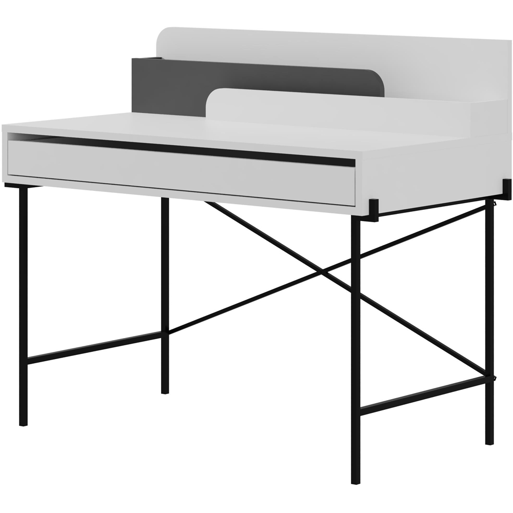 Decortie Leila Table with Hutch White Image 2
