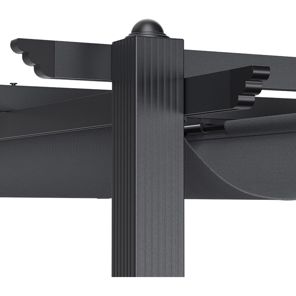 Living and Home Aluminium Patio Deck Pergola with Canopy 3 x 6m Image 6
