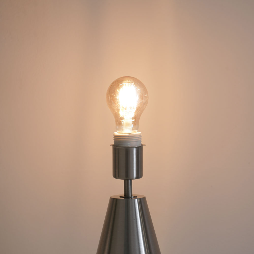 ValueLights Jax Navy Blue Shade Brushed Chrome Touch LED Table Lamp Image 3